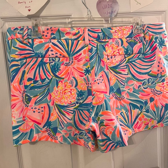 Lilly Pulitzer Callahan Knit Shorts NWT Tropical Punch 16 Plus Size - Picture 4 of 5